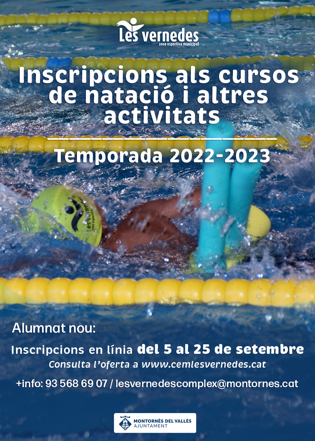 Inscripcions cursos de natació temporada 2022 2023 per a nous